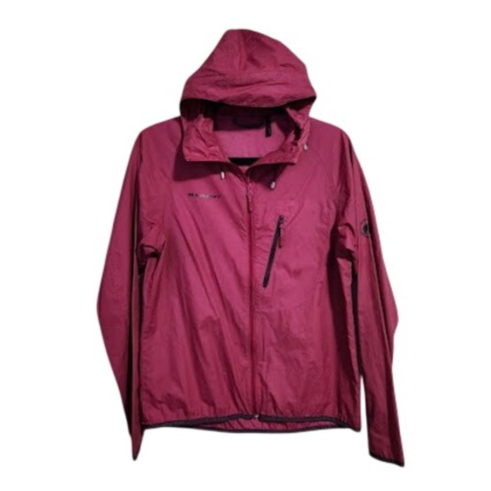 MAMMUT Ultra Lightweight Hooded Performance Windbreaker Shell Jacket Magenta